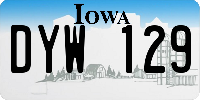 IA license plate DYW129