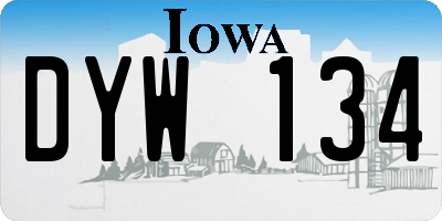 IA license plate DYW134