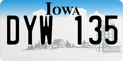 IA license plate DYW135