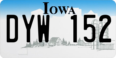 IA license plate DYW152