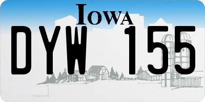 IA license plate DYW155