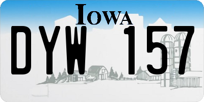 IA license plate DYW157