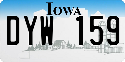 IA license plate DYW159