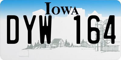 IA license plate DYW164