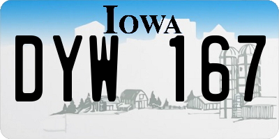 IA license plate DYW167