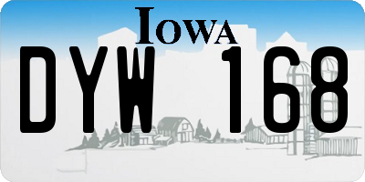 IA license plate DYW168
