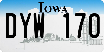 IA license plate DYW170