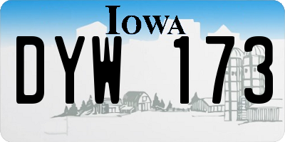 IA license plate DYW173