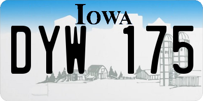IA license plate DYW175
