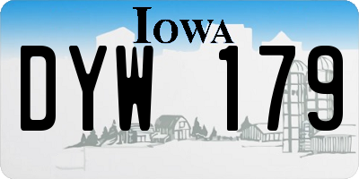 IA license plate DYW179