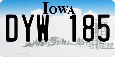 IA license plate DYW185