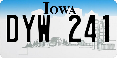 IA license plate DYW241