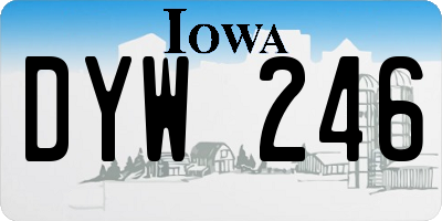 IA license plate DYW246