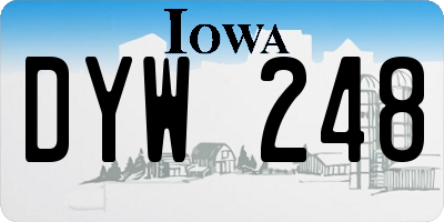 IA license plate DYW248