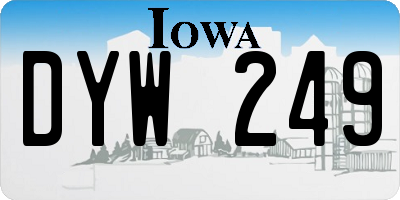 IA license plate DYW249