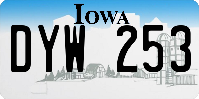 IA license plate DYW253