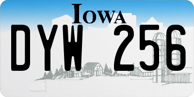 IA license plate DYW256