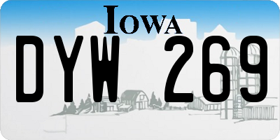 IA license plate DYW269