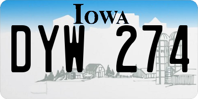IA license plate DYW274