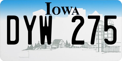 IA license plate DYW275