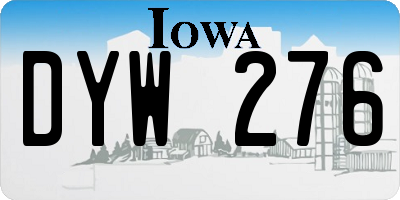 IA license plate DYW276