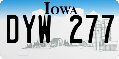 IA license plate DYW277