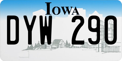 IA license plate DYW290