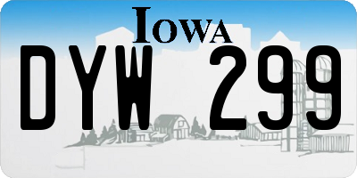 IA license plate DYW299