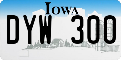 IA license plate DYW300