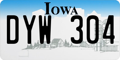 IA license plate DYW304
