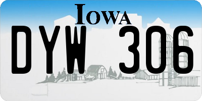 IA license plate DYW306