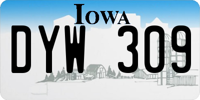 IA license plate DYW309