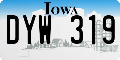 IA license plate DYW319