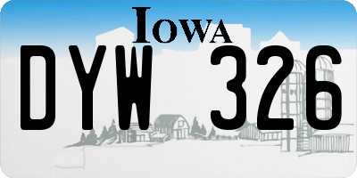 IA license plate DYW326
