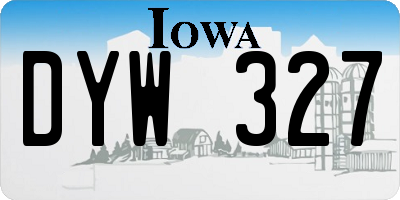 IA license plate DYW327