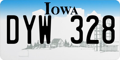 IA license plate DYW328