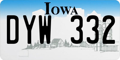 IA license plate DYW332