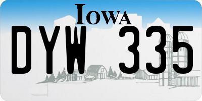 IA license plate DYW335