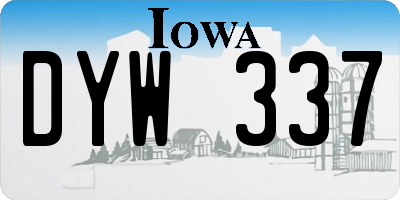 IA license plate DYW337