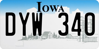 IA license plate DYW340