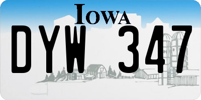 IA license plate DYW347