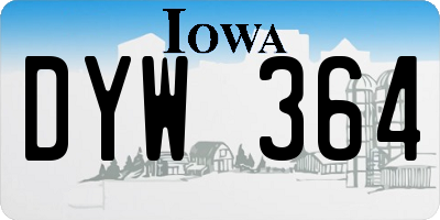 IA license plate DYW364