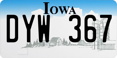 IA license plate DYW367