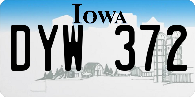 IA license plate DYW372
