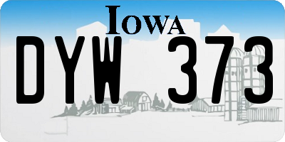 IA license plate DYW373