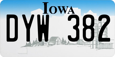 IA license plate DYW382