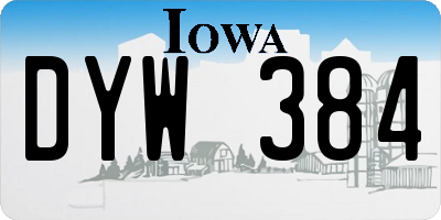 IA license plate DYW384