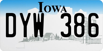 IA license plate DYW386