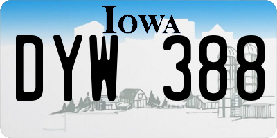 IA license plate DYW388