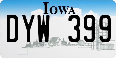 IA license plate DYW399